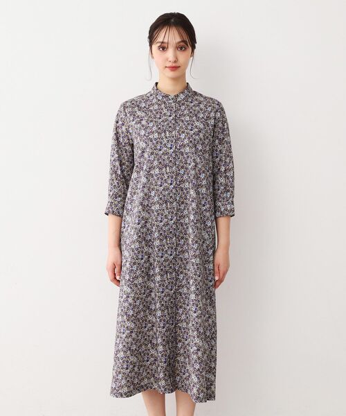 LAURA ASHLEY(ローラアシュレイ)の「【洗える/コットン100%/同柄アイテムあり】アマイア ディッツィー柄 ワンピース(ワンピース・レディース・ネイビー系/イエロー系その他2・40/38)」の20枚目の写真