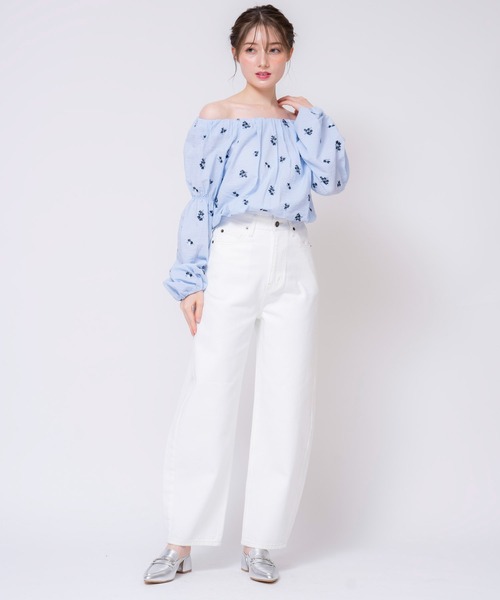 NOELA（ノエラ）の「カーブシルエットデニムパンツ（デニムパンツ・レディース・オフホワイト/インディゴブルー/ダークインディゴブルー・S/M）」の5枚目の写真