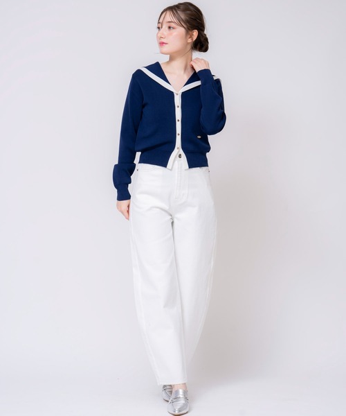 NOELA（ノエラ）の「カーブシルエットデニムパンツ（デニムパンツ・レディース・オフホワイト/インディゴブルー/ダークインディゴブルー・S/M）」の6枚目の写真