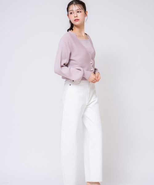 NOELA（ノエラ）の「カーブシルエットデニムパンツ（デニムパンツ・レディース・オフホワイト/インディゴブルー/ダークインディゴブルー・S/M）」の12枚目の写真