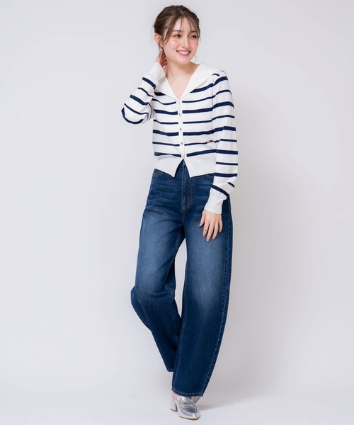 NOELA（ノエラ）の「カーブシルエットデニムパンツ（デニムパンツ・レディース・オフホワイト/インディゴブルー/ダークインディゴブルー・S/M）」の14枚目の写真