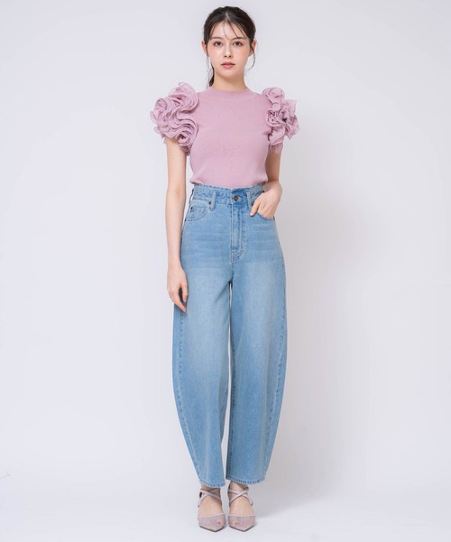 NOELA（ノエラ）の「カーブシルエットデニムパンツ（デニムパンツ・レディース・オフホワイト/インディゴブルー/ダークインディゴブルー・S/M）」の19枚目の写真