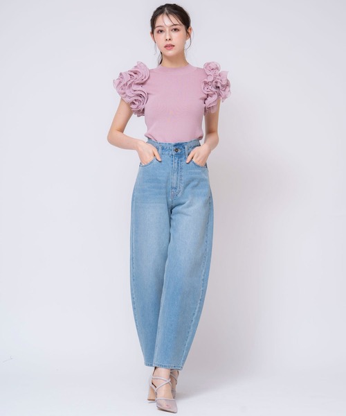 NOELA（ノエラ）の「カーブシルエットデニムパンツ（デニムパンツ・レディース・オフホワイト/インディゴブルー/ダークインディゴブルー・S/M）」の20枚目の写真