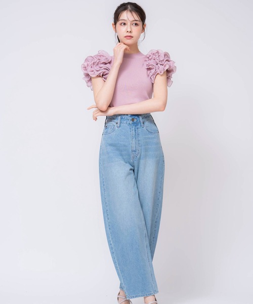 NOELA（ノエラ）の「カーブシルエットデニムパンツ（デニムパンツ・レディース・オフホワイト/インディゴブルー/ダークインディゴブルー・S/M）」の22枚目の写真