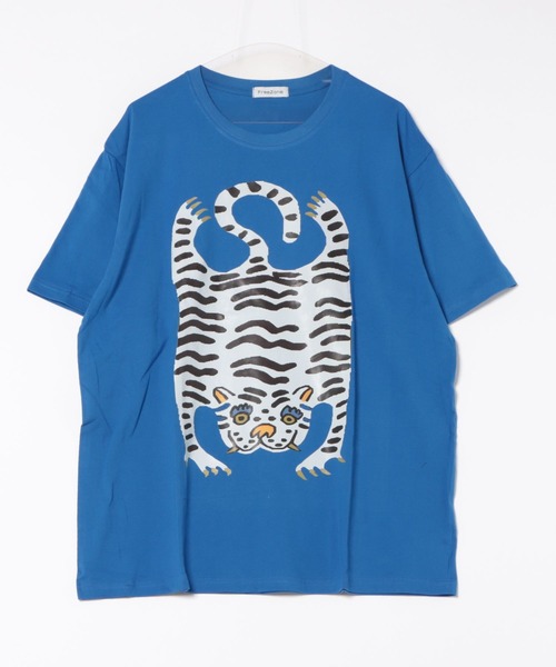 FreeZone(フリーゾーン)の「メンズプリントTシャツ(Tシャツ/カットソー・メンズ・ブラック/ブルー/グリーン・F)」の3枚目の写真