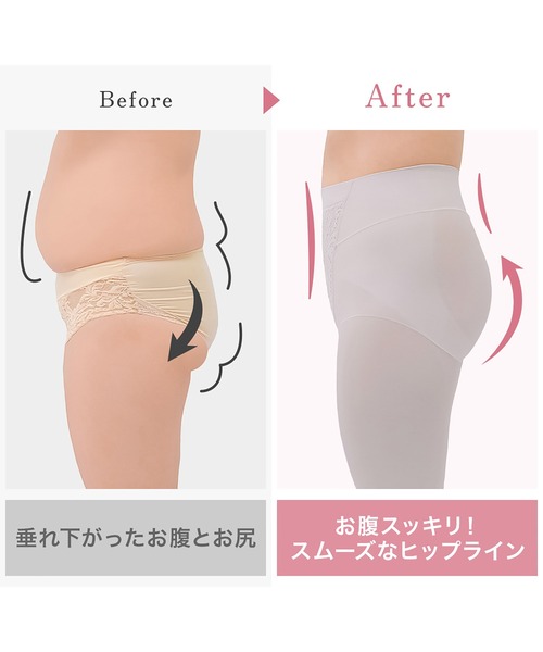 BRADELIS NEWYORK（ブラデリスニューヨーク）の「綿混ストレッチハイブリッドガードル25 ブラデリス 補正下着 補整（ショーツ・レディース・ブラック/グレイッシュベージュ/ピンクベージュ/グレー/ブルー・M/L/LL/S/3L/4L/5L）」の18枚目の写真