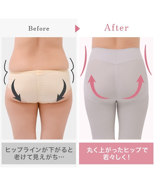 BRADELIS NEWYORK（ブラデリスニューヨーク）の「綿混ストレッチハイブリッドガードル25 ブラデリス 補正下着 補整（ショーツ・レディース・ブラック/グレイッシュベージュ/ピンクベージュ/グレー/ブルー・M/L/LL/S/3L/4L/5L）」の19枚目の写真