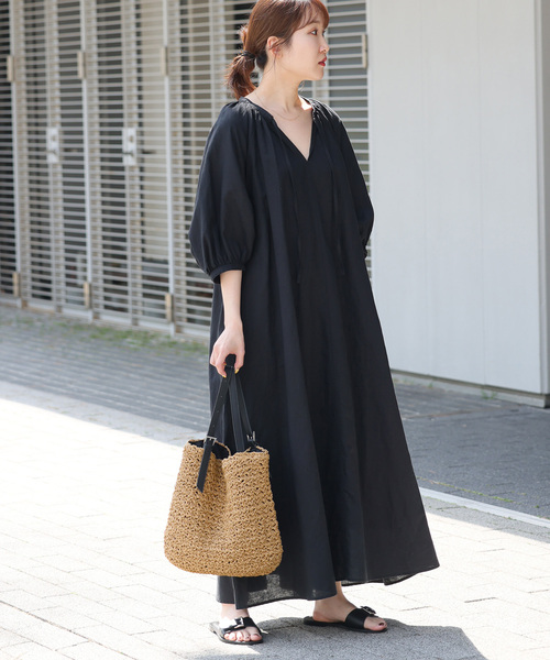 JOURNAL STANDARD relume（ジャーナルスタンダード　レリューム）の「RELUME ベルトハンドルペーパーアミトート（トートバッグ・レディース・チャコールグレー/アイボリー/ベージュ・FREE）」の5枚目の写真