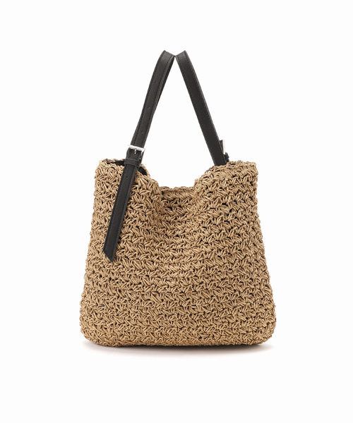 JOURNAL STANDARD relume（ジャーナルスタンダード　レリューム）の「RELUME ベルトハンドルペーパーアミトート（トートバッグ・レディース・チャコールグレー/アイボリー/ベージュ・FREE）」の7枚目の写真