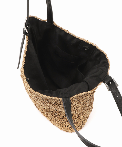 JOURNAL STANDARD relume（ジャーナルスタンダード　レリューム）の「RELUME ベルトハンドルペーパーアミトート（トートバッグ・レディース・チャコールグレー/アイボリー/ベージュ・FREE）」の11枚目の写真