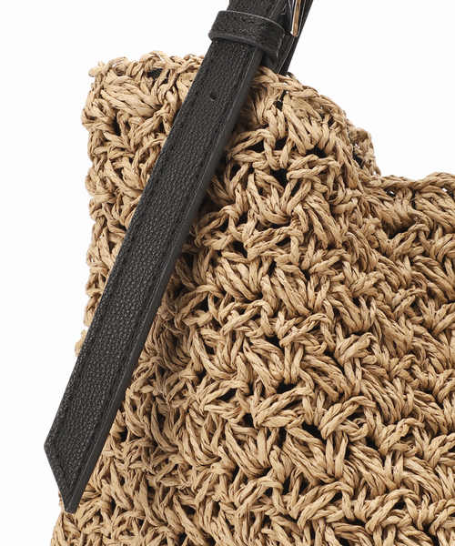 JOURNAL STANDARD relume（ジャーナルスタンダード　レリューム）の「RELUME ベルトハンドルペーパーアミトート（トートバッグ・レディース・チャコールグレー/アイボリー/ベージュ・FREE）」の14枚目の写真