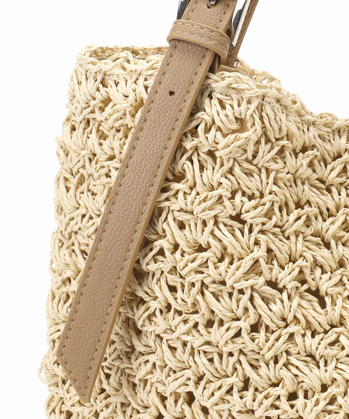 JOURNAL STANDARD relume（ジャーナルスタンダード　レリューム）の「RELUME ベルトハンドルペーパーアミトート（トートバッグ・レディース・チャコールグレー/アイボリー/ベージュ・FREE）」の18枚目の写真