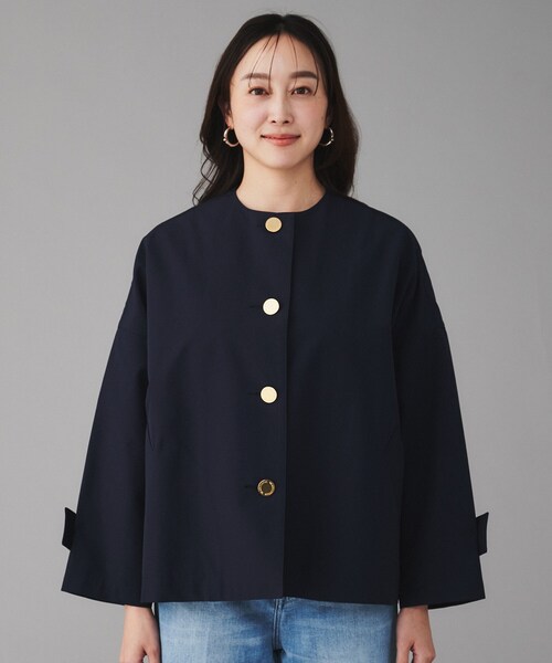 TRADITIONAL WEATHERWEAR】MALTON ノーカラー ショートコート