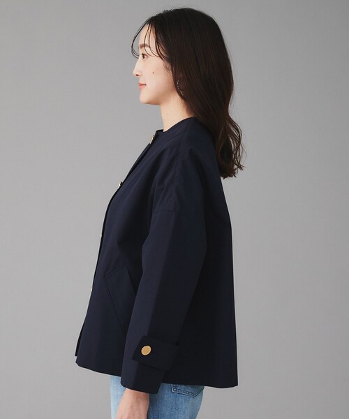 TRADITIONAL WEATHERWEAR】MALTON ノーカラー ショートコート
