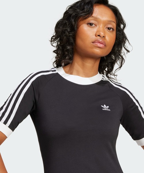 adidas ドット柄 ラグランTシャツ adidas originals】25SS☆ロゴ入りクラシックラグランTシャツ (adidas