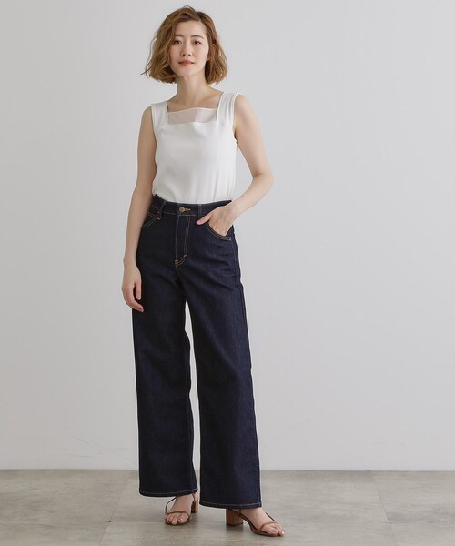 grove（グローブ）の「シアードッキングタンクトップ（タンクトップ・レディース・ブラック/オフホワイト/ダークグレー・02/03/04/01/05）」の6枚目の写真