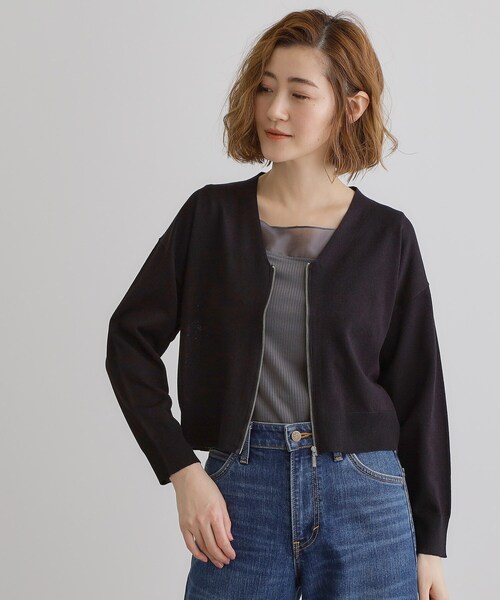 grove（グローブ）の「シアードッキングタンクトップ（タンクトップ・レディース・ブラック/オフホワイト/ダークグレー・02/03/04/01/05）」の9枚目の写真