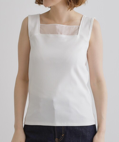 grove（グローブ）の「シアードッキングタンクトップ（タンクトップ・レディース・ブラック/オフホワイト/ダークグレー・02/03/04/01/05）」の16枚目の写真