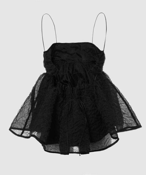 セール】STRAP PEPLUM TOP WITH ADJUSTABLE OPEN BACK（その他