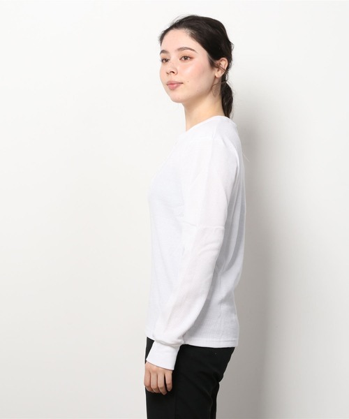 ARCHIVER(アーカイバ)の「【RS】【RDS】ヘンリーネック サーマルロングスリーブTシャツ(Tシャツ/カットソー・レディース・ベージュ/ネイビー/ライトピンク/グレー/カーキ・MEDIUM/X-LARGE/LARGE)」の11枚目の写真