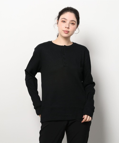 ARCHIVER(アーカイバ)の「【RS】【RDS】ヘンリーネック サーマルロングスリーブTシャツ(Tシャツ/カットソー・レディース・ベージュ/ネイビー/ライトピンク/グレー/カーキ・MEDIUM/X-LARGE/LARGE)」の14枚目の写真