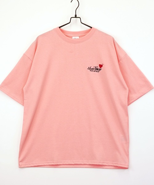 BAYBLO（ベイブロ）の「(GV)ワイドシルエットミニロゴTシャツ　吸水速乾 UVカット（Tシャツ/カットソー・メンズ・ダークグリーン/ブルー/ホワイト系その他2/ブラック系その他3/ブラック/グレイッシュベージュ/ブラック系その他2/サーモンピンク/ホワイト/スミクロ/ネイビー/ミント・M/L/LL）」の12枚目の写真