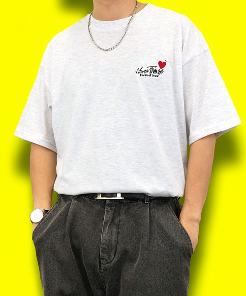 BAYBLO（ベイブロ）の「(GV)ワイドシルエットミニロゴTシャツ　吸水速乾 UVカット（Tシャツ/カットソー・メンズ・ダークグリーン/ブルー/ホワイト系その他2/ブラック系その他3/ブラック/グレイッシュベージュ/ブラック系その他2/サーモンピンク/ホワイト/スミクロ/ネイビー/ミント・M/L/LL）」の17枚目の写真