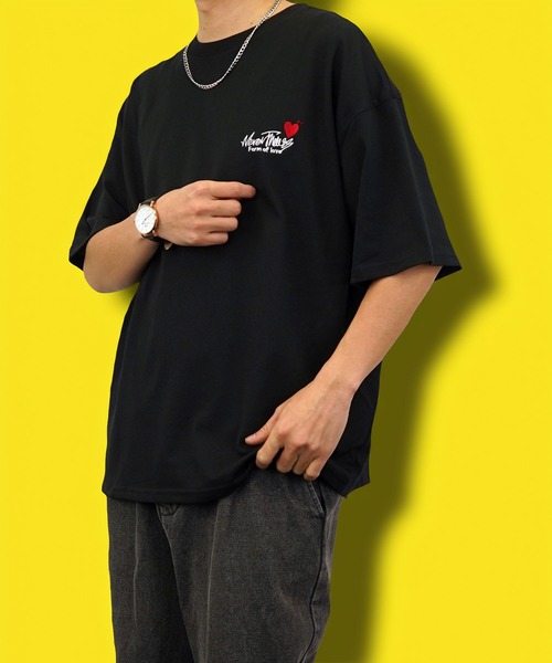 BAYBLO（ベイブロ）の「(GV)ワイドシルエットミニロゴTシャツ　吸水速乾 UVカット（Tシャツ/カットソー・メンズ・ダークグリーン/ブルー/ホワイト系その他2/ブラック系その他3/ブラック/グレイッシュベージュ/ブラック系その他2/サーモンピンク/ホワイト/スミクロ/ネイビー/ミント・M/L/LL）」の20枚目の写真