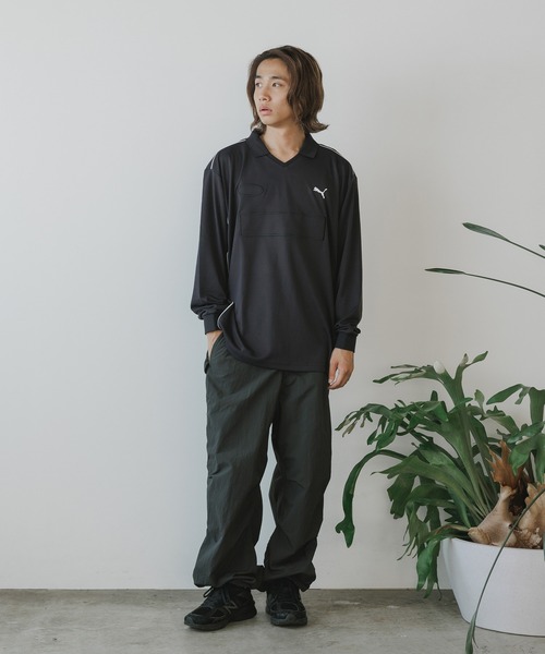 PUMA(プーマ)の「PUMA/プーマ WARDROBE ESS + FOOTBALL SHIRT シャツ メンズ 秋物 秋服 2026年秋冬(Tシャツ/カットソー・メンズ・ブラック・XL/M/L)」の16枚目の写真