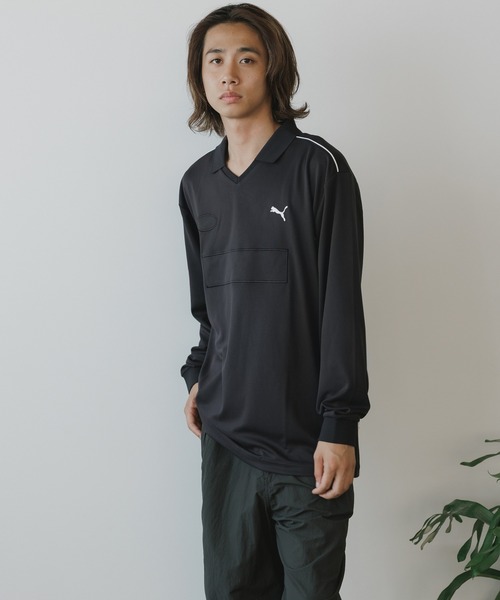 PUMA(プーマ)の「PUMA/プーマ WARDROBE ESS + FOOTBALL SHIRT シャツ メンズ 秋物 秋服 2026年秋冬(Tシャツ/カットソー・メンズ・ブラック・XL/M/L)」の12枚目の写真