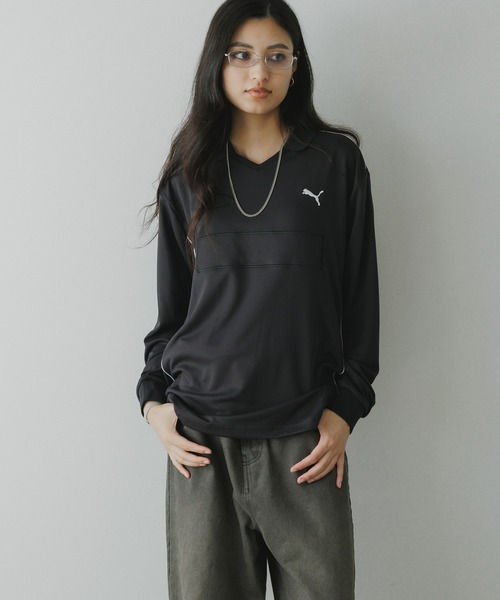 PUMA(プーマ)の「PUMA/プーマ WARDROBE ESS + FOOTBALL SHIRT シャツ メンズ 秋物 秋服 2026年秋冬(Tシャツ/カットソー・メンズ・ブラック・XL/M/L)」の22枚目の写真