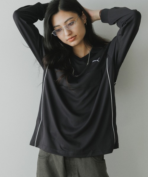 PUMA(プーマ)の「PUMA/プーマ WARDROBE ESS + FOOTBALL SHIRT シャツ メンズ 秋物 秋服 2026年秋冬(Tシャツ/カットソー・メンズ・ブラック・XL/M/L)」の21枚目の写真