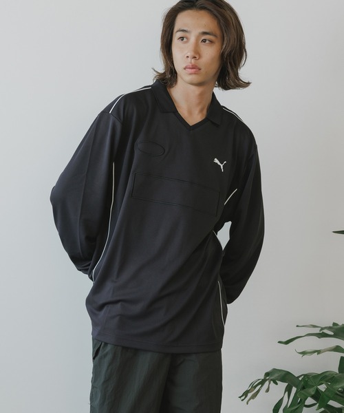 PUMA(プーマ)の「PUMA/プーマ WARDROBE ESS + FOOTBALL SHIRT シャツ メンズ 秋物 秋服 2026年秋冬(Tシャツ/カットソー・メンズ・ブラック・XL/M/L)」の20枚目の写真