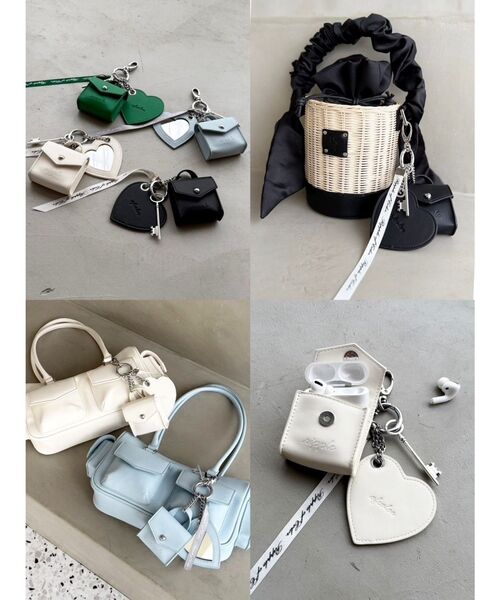 dazzlin（ダズリン）の「ハートリボンマルチチャーム（キーホルダー・レディース・オフホワイト/ブルー/ブラック/グリーン・FREE）」の14枚目の写真