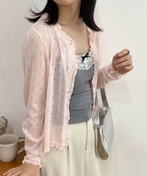 フリルエッジデザインカーディガン