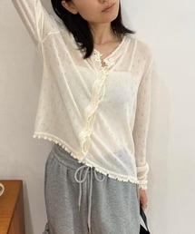 フリルエッジデザインカーディガン