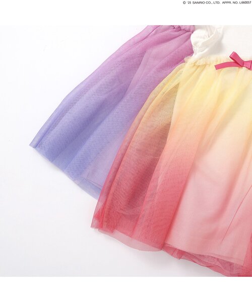 sanrio（サンリオ）の「【サンリオキャラクターズ】グラデーションチュールトップス（Tシャツ/カットソー・キッズ・ピンク/アイボリー・80/90/100/110/120/130/140）」の5枚目の写真