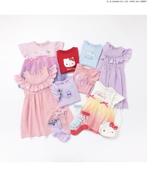 sanrio（サンリオ）の「【サンリオキャラクターズ】グラデーションチュールトップス（Tシャツ/カットソー・キッズ・ピンク/アイボリー・80/90/100/110/120/130/140）」の10枚目の写真