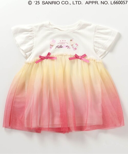 sanrio（サンリオ）の「【サンリオキャラクターズ】グラデーションチュールトップス（Tシャツ/カットソー・キッズ・ピンク/アイボリー・80/90/100/110/120/130/140）」の11枚目の写真