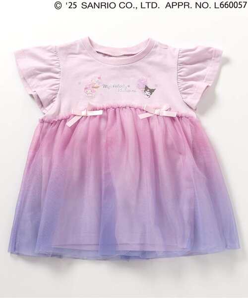 sanrio（サンリオ）の「【サンリオキャラクターズ】グラデーションチュールトップス（Tシャツ/カットソー・キッズ・ピンク/アイボリー・80/90/100/110/120/130/140）」の12枚目の写真