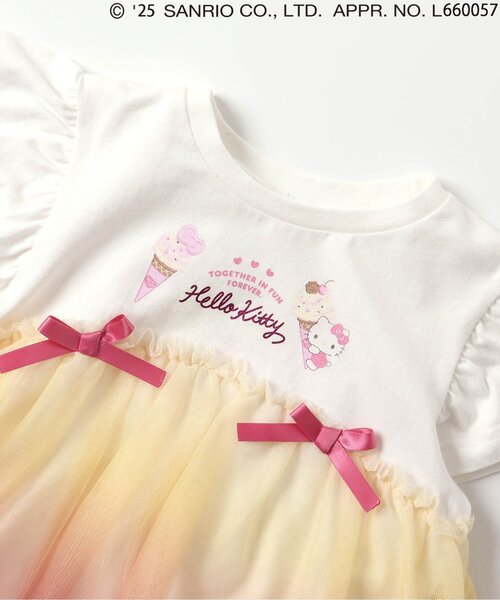 sanrio（サンリオ）の「【サンリオキャラクターズ】グラデーションチュールトップス（Tシャツ/カットソー・キッズ・ピンク/アイボリー・80/90/100/110/120/130/140）」の14枚目の写真