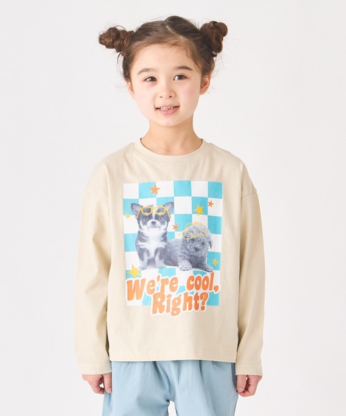 ever closet（エバークローゼット）の「アニマルフォト Tシャツ（Tシャツ/カットソー・キッズ・ブルー系その他5/ピンク/オフホワイト/ベージュ系その他5/チャコール/ミント・80ｃｍ/90cm/100cm/110cm/120cm/130cm/140cm/150cm）」の4枚目の写真