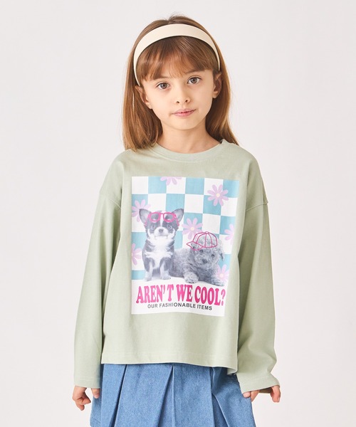 ever closet（エバークローゼット）の「アニマルフォト Tシャツ（Tシャツ/カットソー・キッズ・ブルー系その他5/ピンク/オフホワイト/ベージュ系その他5/チャコール/ミント・80ｃｍ/90cm/100cm/110cm/120cm/130cm/140cm/150cm）」の5枚目の写真