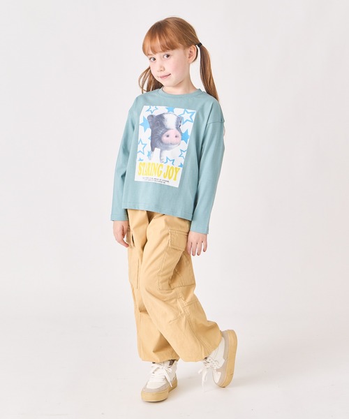 ever closet（エバークローゼット）の「アニマルフォト Tシャツ（Tシャツ/カットソー・キッズ・ブルー系その他5/ピンク/オフホワイト/ベージュ系その他5/チャコール/ミント・80ｃｍ/90cm/100cm/110cm/120cm/130cm/140cm/150cm）」の15枚目の写真