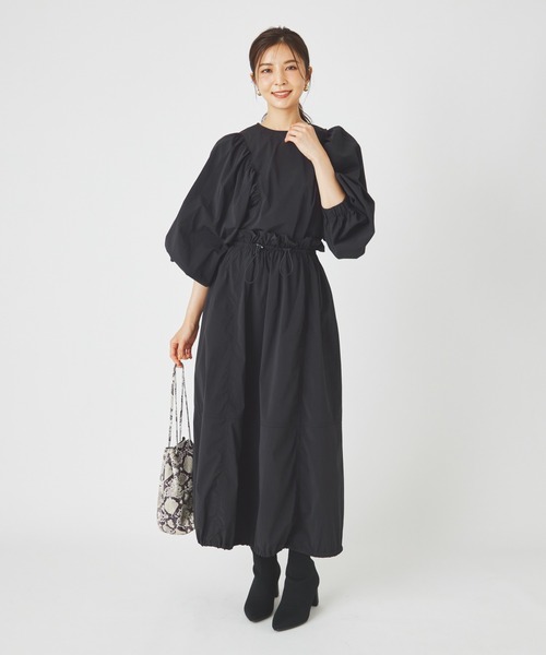 ever closet(エバークローゼット)の「レディス 撥水 ボリューム袖ブラウス(シャツ/ブラウス・レディース・ブラック/カーキ/ホワイト・FREE)」の7枚目の写真