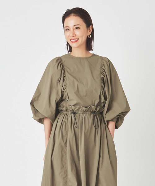 ever closet(エバークローゼット)の「レディス 撥水 ボリューム袖ブラウス(シャツ/ブラウス・レディース・ブラック/カーキ/ホワイト・FREE)」の8枚目の写真