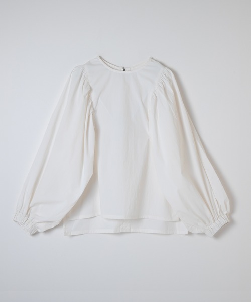 ever closet(エバークローゼット)の「レディス 撥水 ボリューム袖ブラウス(シャツ/ブラウス・レディース・ブラック/カーキ/ホワイト・FREE)」の10枚目の写真