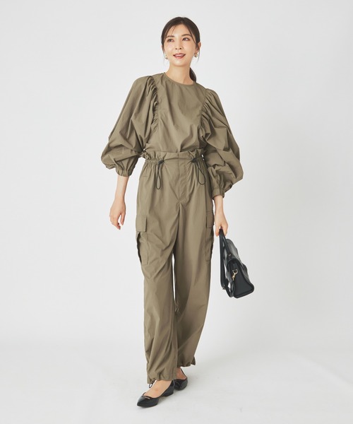 ever closet(エバークローゼット)の「レディス 撥水 ボリューム袖ブラウス(シャツ/ブラウス・レディース・ブラック/カーキ/ホワイト・FREE)」の19枚目の写真