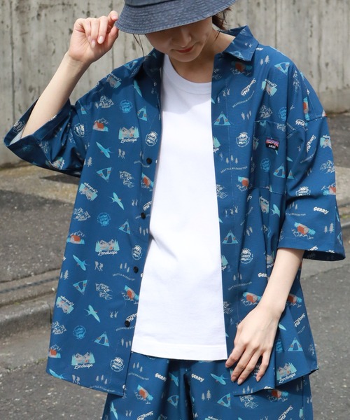 GERRY(ジェリー)の「【GERRY/ジェリー】 接触冷感 ドットメッシュ ストレッチ 半袖シャツ(シャツ/ブラウス・メンズ・ベージュ系/ブラック/カーキ/ネイビー系・M/L/LL)」の4枚目の写真
