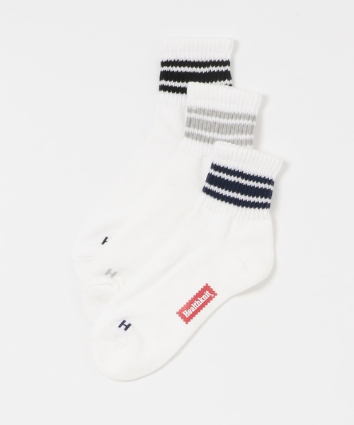 SENSE OF PLACE by URBAN RESEARCH（センスオブプレイスバイアーバンリサーチ）の「Healthknit　3line 3PSOX（ソックス/靴下・メンズ・ホワイト系その他・ONE）」の2枚目の写真